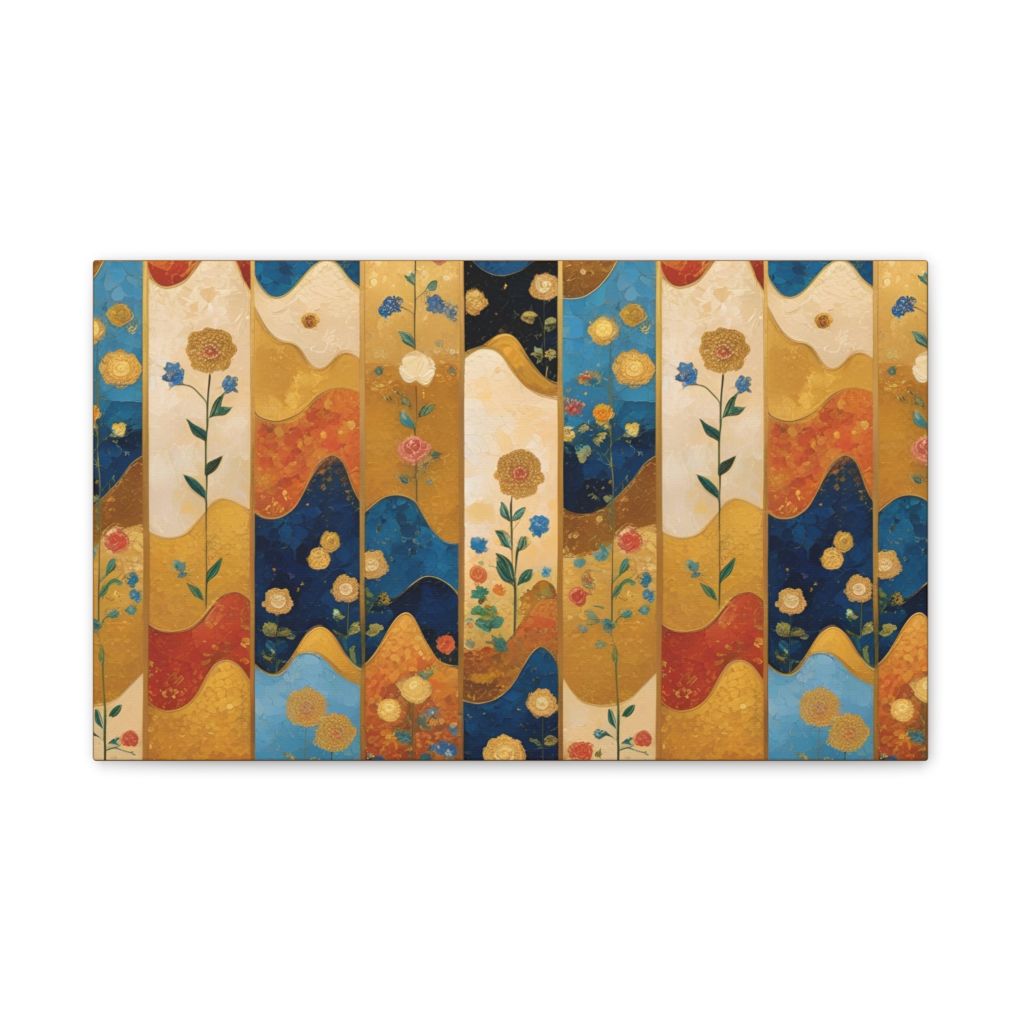 Vibrant Floral Boho Wall Art Stretched Canvas Art Print - Rosetta Creative Boutique